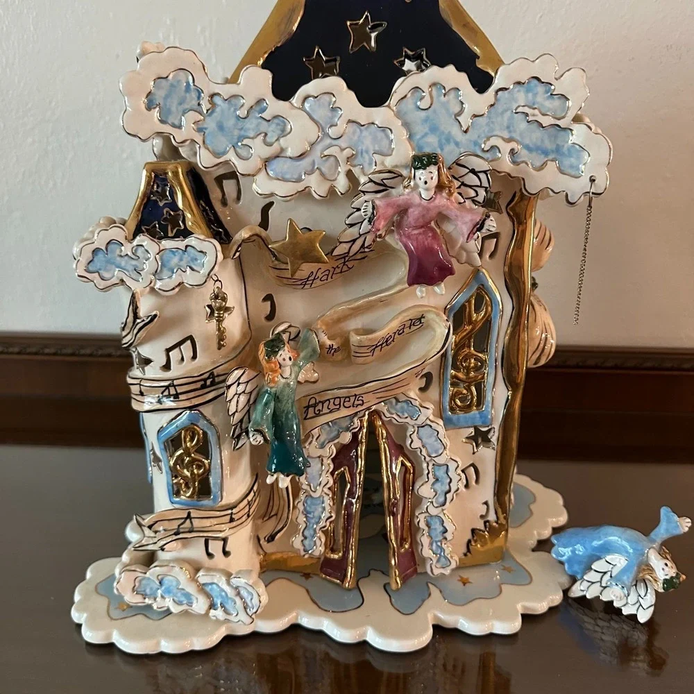 2003 Heather Goldminc Hark the‎ Herald Angels Sing Musical House Clayworks 15''
